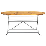 9 Piece Folding Outdoor Dining Set Solid Acacia Wood 3058158