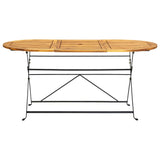 9 Piece Folding Outdoor Dining Set Solid Acacia Wood 3058158