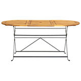 Garden Table 160x85x74 cm Solid Acacia Wood Oval 313162