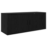 Wall-mounted TV Cabinet Set Black Oak Engineered Wood 3415602