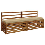 2-Piece Bench Cushions SOEST 2 pcs 100% Polyester Beige 950093