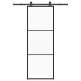 Sliding Door with Hardware Set 76x205 cm ESG Glass&Aluminium 3332803