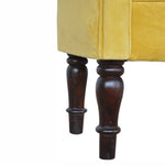 Mini Mustard Velvet Bench IN1351