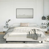 Bed Frame without Mattress White 193x203 cm King Faux Leather 347284