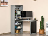 Folding Convertible Desk with Blackboard Multi-function Computer Office Workstation Side Shelf for T3398P343309