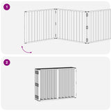 Dog Gate 10 pcs Black 80 x 60 cm Galvanised Steel 892013
