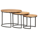 Nesting Tables 3 pcs Solid Acacia Wood 286185