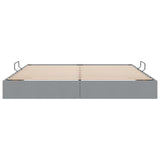 Storage Bed with Mattress Light Grey 200 x 200 cm Fabric 3370034