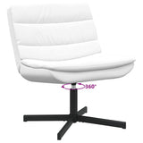 Swivel Chair White 63 x 75 x 76 cm PU 42007345