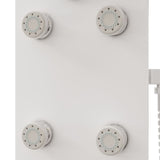 Shower Panel Unit Glass 25x47.5x130 cm White 151419