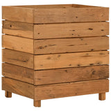 Raised Bed 50x40x55 cm Recycled Teak Wood and Steel 47424