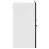 Kitchen Wall Cabinet with Glass Door Lucca Black Engineered Wood 853908
