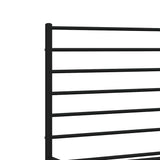 Metal Bed Frame without Mattress with Headboard Black 135x190cm 352318
