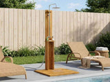 Outdoor Shower 217 cm Solid Acacia Wood and Stainless Steel 903110