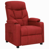 Recliner Chair Wine Red Fabric 339085