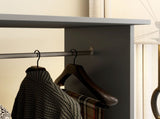 Open Wardrobe Double Mobile Storage Shelves Organizer W/6 Wheels-Grey T3398P328095