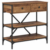 Console Table with Drawer Brown 75 x 34.5 x 75 cm Wood 871312