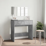 Dressing Table with Mirror Concrete Grey 80x39x80 cm 840705