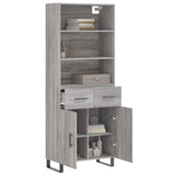 Highboard Grey Sonoma 69.5x34x180 cm Engineered Wood 3200543