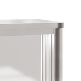 Kitchen Wall Cabinet with Sliding Doors Stainless Steel 376442