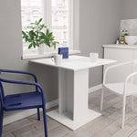 Dining Table White 80x80x75 cm Engineered Wood 800252