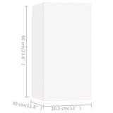 4 Piece TV Cabinet Set White Engineered Wood 3078731