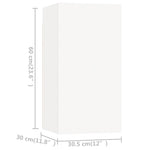4 Piece TV Cabinet Set White Engineered Wood 3078731