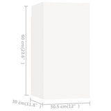 4 Piece TV Cabinet Set White Engineered Wood 3078731
