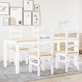 5 Piece Dining Set PANAMA White Solid Wood Pine 3345211