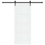 Sliding Door ORKDAL White and Black 83 x 202 cm Solid Pine Wood 3333729