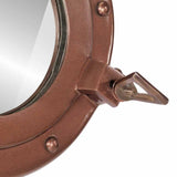 Porthole Mirror Wall Hanging 50 cm Aluminium and Glass 357858