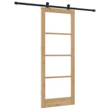 Sliding Door ORKDAL Natural and Black 83 x 211 cm 3332027