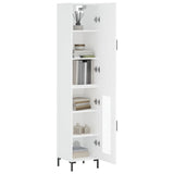 Highboard White 34.5x34x180 cm Engineered Wood 3199041