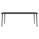 7 Piece Garden Dining Set Black 3099399