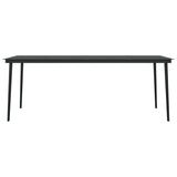 7 Piece Garden Dining Set Black 3099399