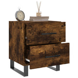 Bedside Cabinets 2 pcs Smoked Oak 40x35x47.5 cm Engineered Wood 827367