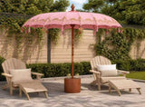 Balinese Parasol with Base 180-190 cm Pink and Brown 3433028