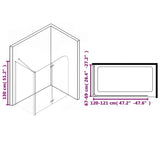 Bi-Folding Shower Enclosure ESG 120x68x130 cm 144676