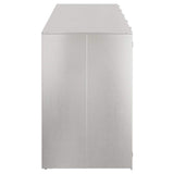 Wheelie Bin Storage for 5 Bins Silver 340 x 77.5 x 115.5 cm 3394791