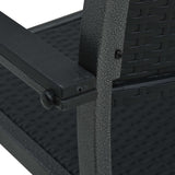 Garden Chair Set of 2 Black Plastic and steel Standard 47889