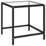 Tea Tables 2 pcs Tempered Glass Black 331614
