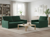 Sofa Set 2 pcs Dark Green Velvet 3433192