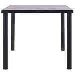 ZNTS Dining Table Black and Concrete Grey 180x90x75 cm MDF 281860