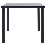 ZNTS Dining Table Black and Concrete Grey 180x90x75 cm MDF 281860