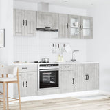8 Piece Kitchen Cabinet Set Lucca Concrete Grey Engineered Wood 3314835