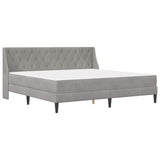 Bed Frame with Mattress Light Grey 180 x 200 cm Velvet 3415241