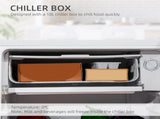 91 Litre Freestanding Under Counter Fridge Freezer, Small Fridge with Chiller Box, Adjustable T3398P340975