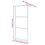 Walk-in Shower Wall with Half Frosted ESG Glass 115x195 cm 146643