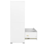 ZNTS Filing Cabinet White 90x46x134 cm Steel 336294