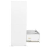 ZNTS Filing Cabinet White 90x46x134 cm Steel 336294